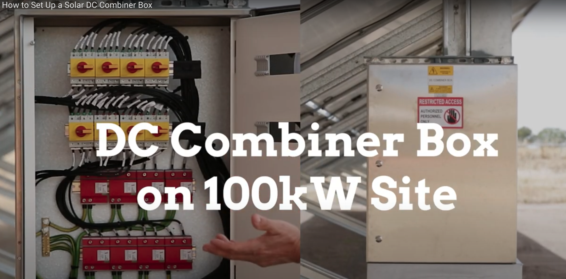 How to set up a solar DC combiner box Greenwood